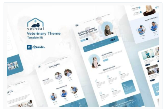 Vetheal - Veterinary Clinic Elementor Template Kit