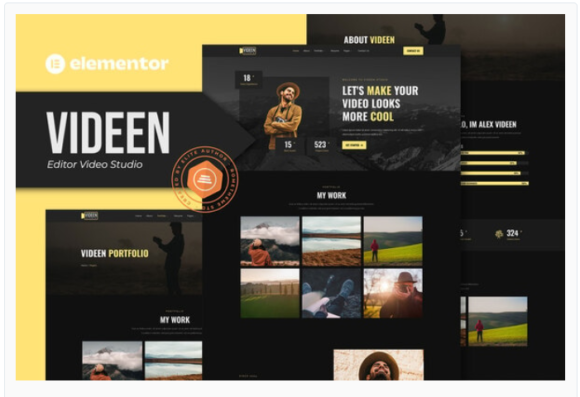 Videen - Video Editor Studio Elementor Template Kit