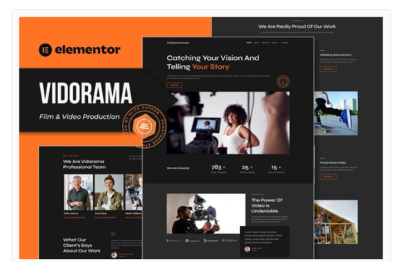Vidorama - Film & Video Production Service Elementor Template Kit