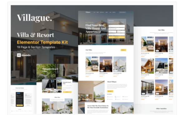 Villague - Private Villa & Resort elementor Template Kit
