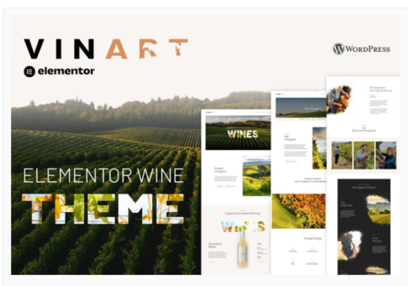 Vinart - Wine Brand & Vinyard Elementor Template Kit