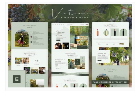 Vintneri - Wine Shop & Winery Elementor Pro Template Kit