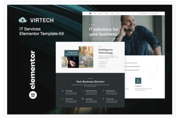 VirTech - IT Services Elementor Template Kit