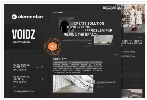 Voidz - Creative Agency Elementor Template Kit