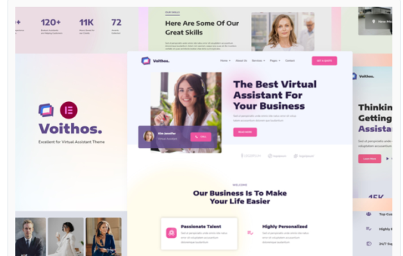 Voithos | Personal Virtual Assistant Elementor Template Kit
