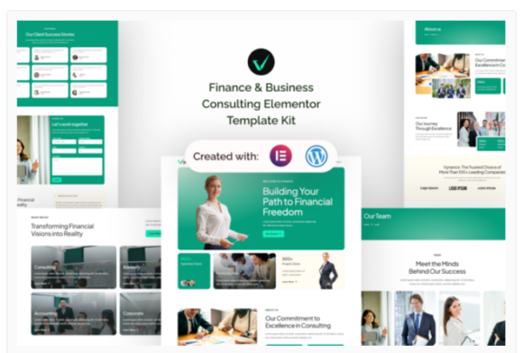 Vynance - Finance & Business Consulting Elementor Template Kit