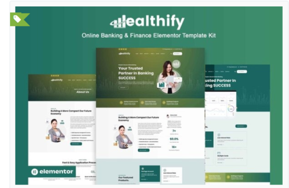 Wealthify - Online Banking & Finance Elementor Pro Template Kit