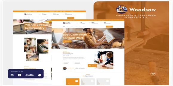 Woodsaw – Carpenter & Craftsman Elementor Template Kit