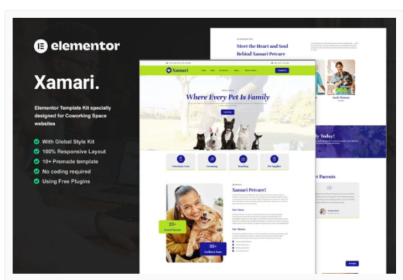 Xamari - Pet Care Services Elementor Template Kit