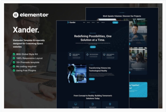 Xander - Tech Company Elementor Template Kit