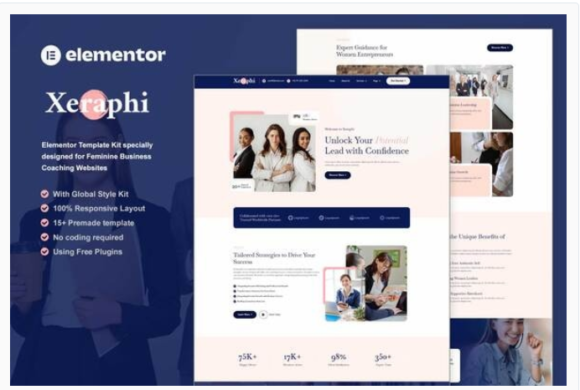 Xeraphi - Feminine Business Coaching Elementor Template Kit