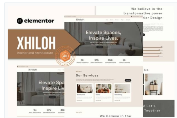 Xhiloh - Interiors & Architecture Elementor Template Kit