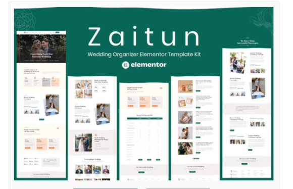 Zaitun - Wedding Organizer Elementor Template Kit