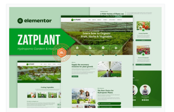 Zatplant - Hydroponic Garden and Horticulture Elementor Template Kit