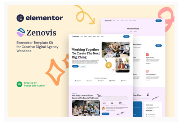 Zenovis – Creative Digital Agency Elementor Template Kit