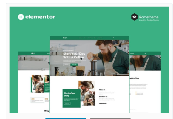 Cafein - Coffee Bar & Cafe Elementor Pro Full Site Template Kit