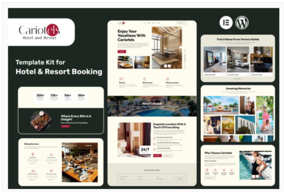 Cariotels – Luxury Hotel & Resort Elementor Template Kit