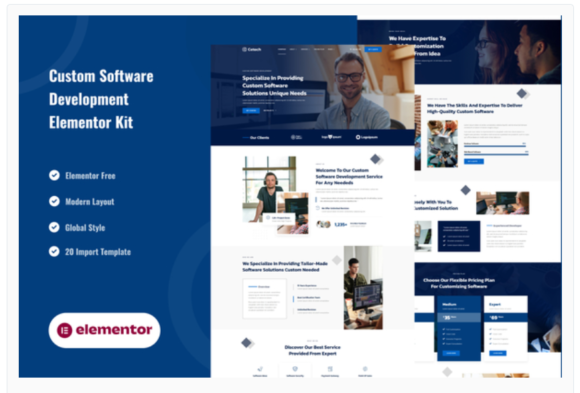 Cetech - Custom Software Development Services Elementor Template Kit