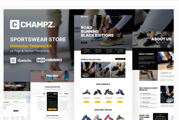 Champz - Sneakers & Sports Apparel Online Store Template Kit