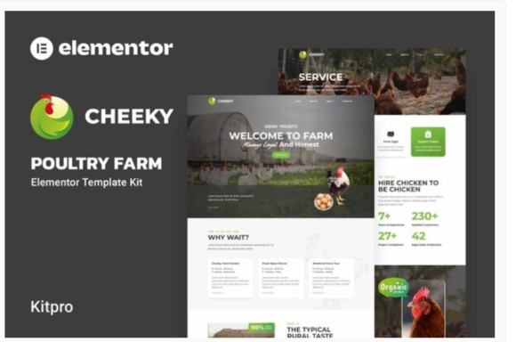 Cheeky - Poultry Farm Elementor Template Kit