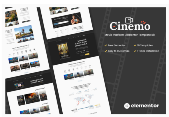 Cinemo - Video Streaming Website Elementor Template Kit