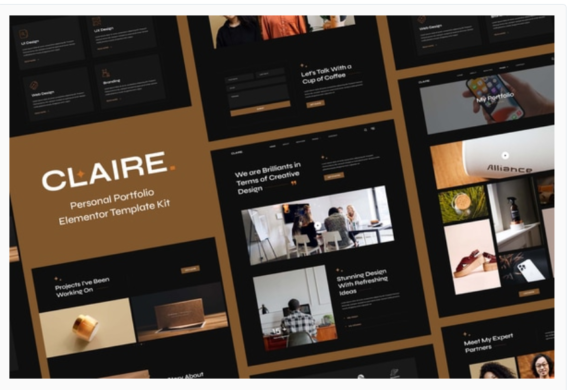 Claire - Personal Portfolio Elementor Template Kit
