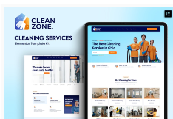 Cleanzone - Cleaning Services Elementor Template Kit