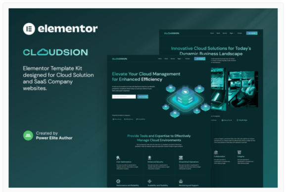 Cloudsion – Cloud Solution & SaaS Company Elementor Template Kit