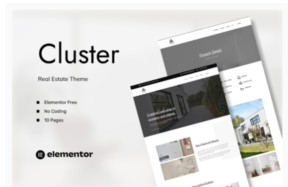 Cluster - Real Estate Elementor Template Kit