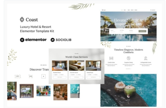 Coast - Luxury Hotel & Resort Elementor Template Kit