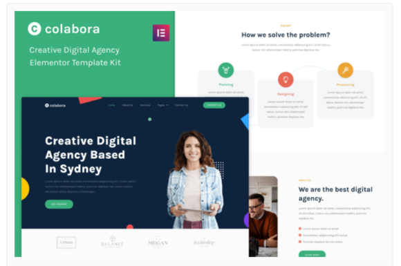 Colabora - Creative Digital Agency Elementor Template Kit