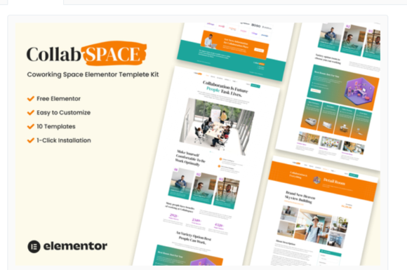 Collabspace - Coworking Space Elementor Template Kit