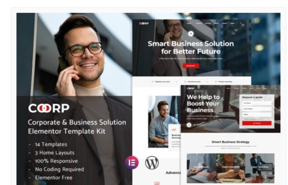 Coorp - Multi-purpose Business Solutions Elementor Template Kit