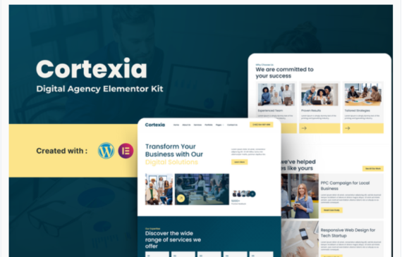 Cortexia - Digital Agency Elementor Template Kit