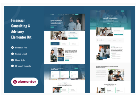 Covad - Financial Consulting & Advisory Services Elementor Template Kit