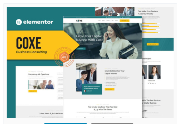 Coxe - Business Consulting Elementor Template Kit