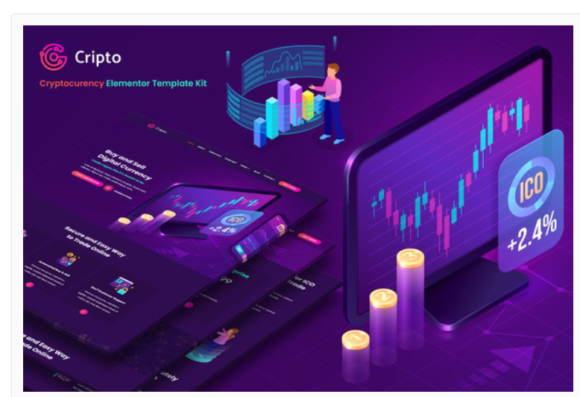 Cripto - Cryptocurrency & Bitcoin Elementor Template Kit