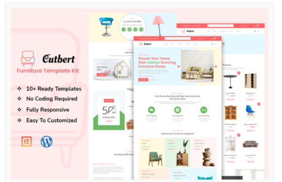 Cutbert - Furniture Store Elementor Pro Template Kit