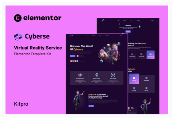 Cyberse - Virtual Reality Service Elementor Template Kit