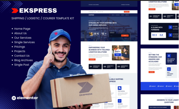 Ekspress - Logistic Shipping & Courier Elementor Template Kit