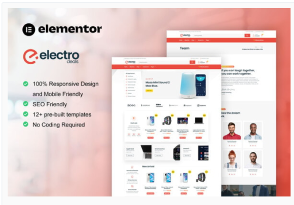 ElectroDeals - Woocommerce Electronic Store Elementor Template Kit