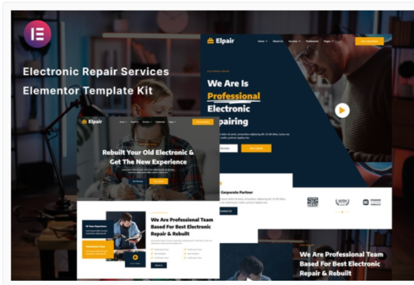 Elpair - Electronic Repair Services Elementor Template Kit