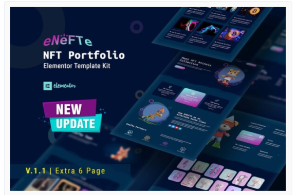 Enefte - NFT Portfolio Elementor Template Kit
