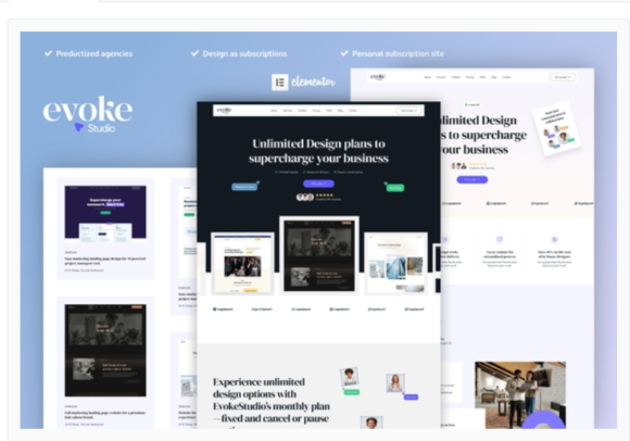 EvokeStudio - Creative Digital Agency Elementor Pro Template Kit