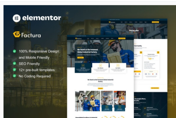 Factura - Industry & Manufacturing Elementor Template Kit