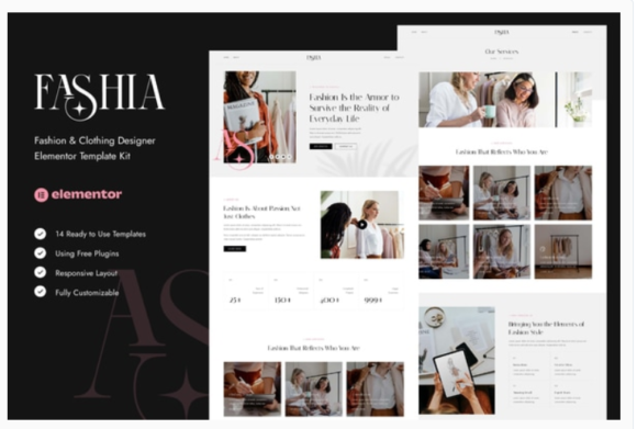 Fashia - Fashion & Clothing Designer Elementor Template Kit