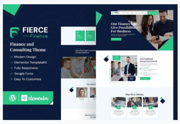 Fierce - Finance Elementor Template Kit