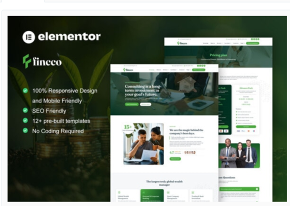 Fincco - Finance & Investment Company Elementor Pro Template Kit