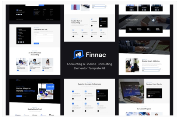 Finnac - Accounting & Finance Consulting Elementor Template Kit