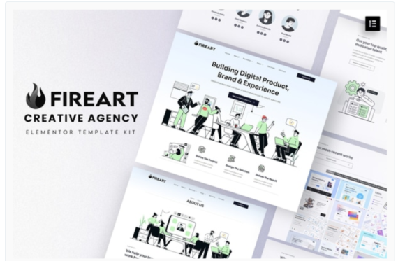 Fireart - Creative Agency Elementor Template Kit